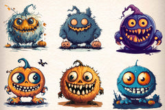 Halloween Monster Clipart Bundle - CraftNest - Digital Crafting and Art
