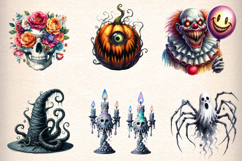 Weird Halloween Clipart Bundle - CraftNest - Digital Crafting and Art