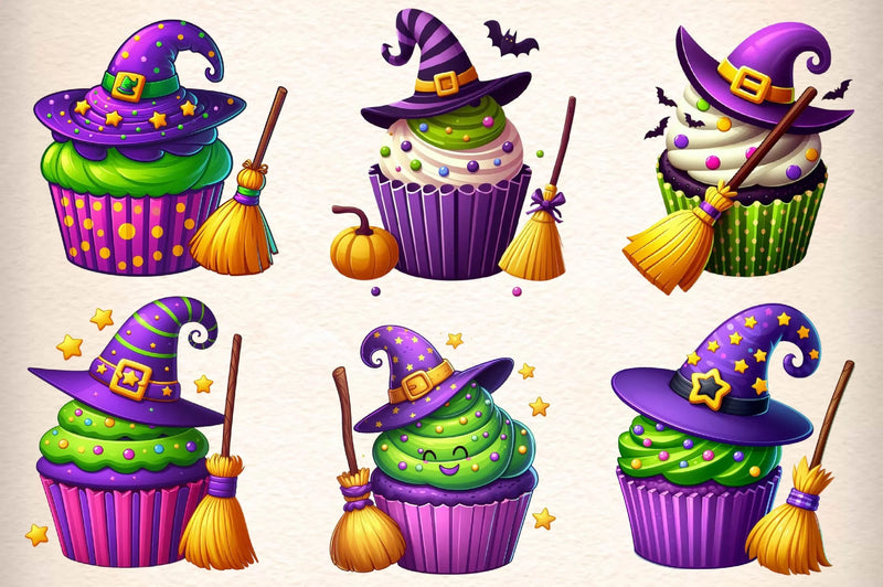 Halloween Cupcake Clipart Bundle - CraftNest - Digital Crafting and Art