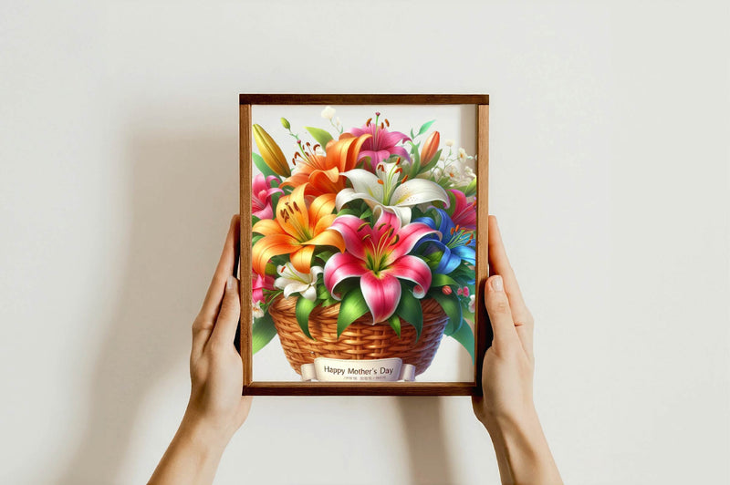 Mother's Day Basket Of Flowers Clipart Bundle - CraftNest - Digital Crafting and Art