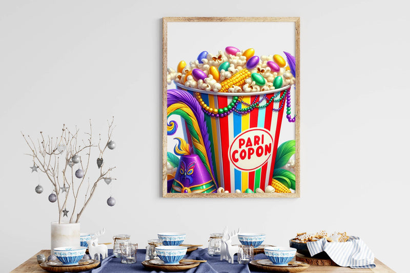 Mardi Gras Popcorn Clipart Bundle - CraftNest - Digital Crafting and Art