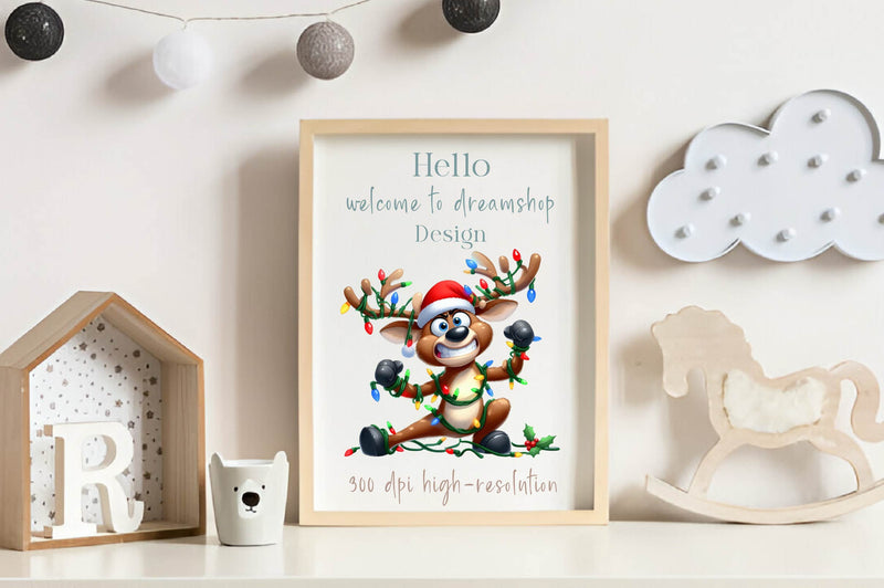 Christmas Deer Clipart Bundle 1 - CraftNest - Digital Crafting and Art