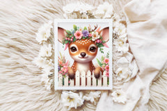 Cute Spring Deer Clipart Bundle 1 - CraftNest - Digital Crafting and Art