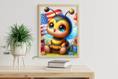 Cute Patriotic Bee Clipart Bundle - CraftNest - Digital Crafting and Art