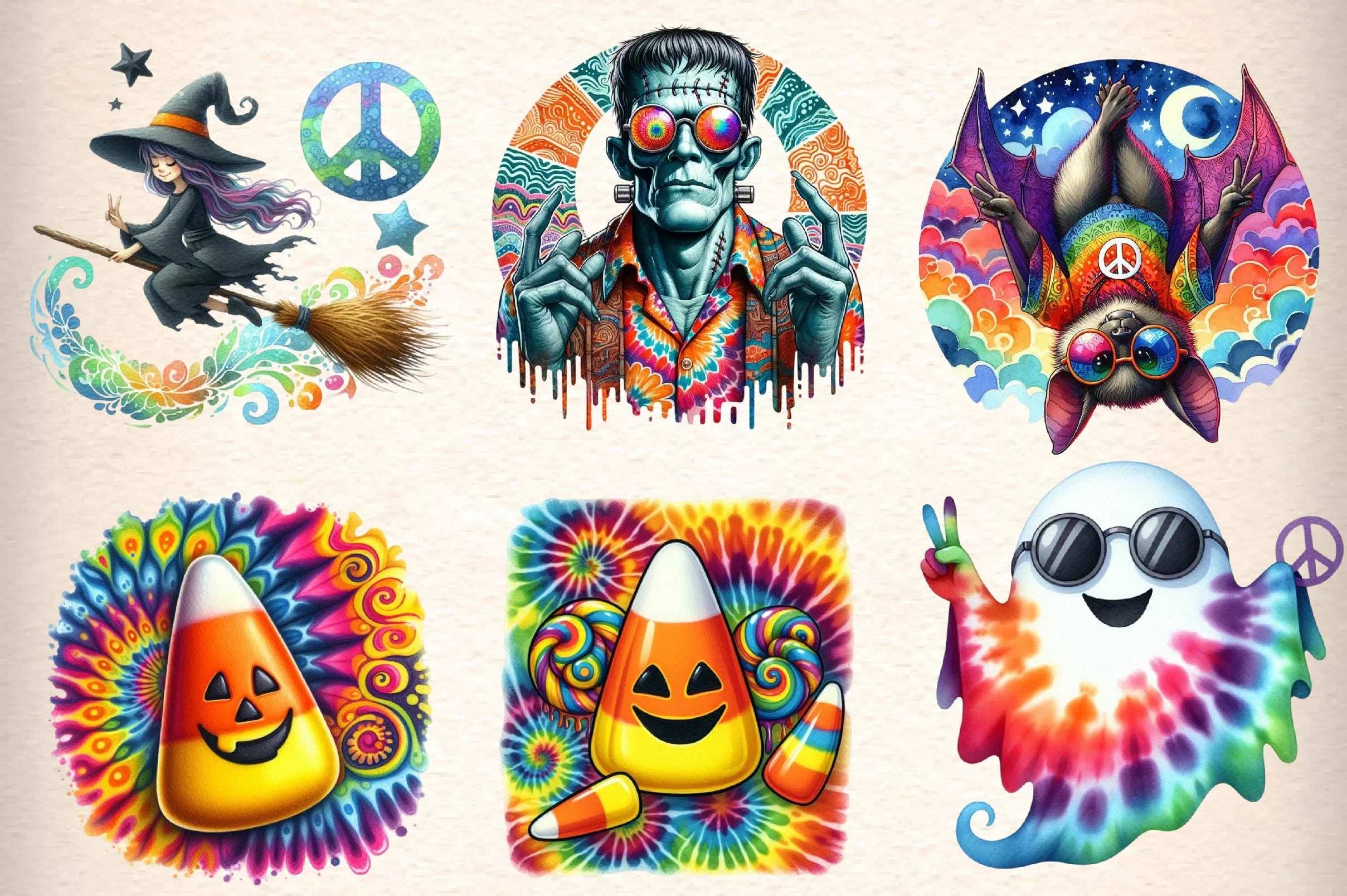 Groovy Halloween Clipart Bundle - CraftNest - Digital Crafting and Art
