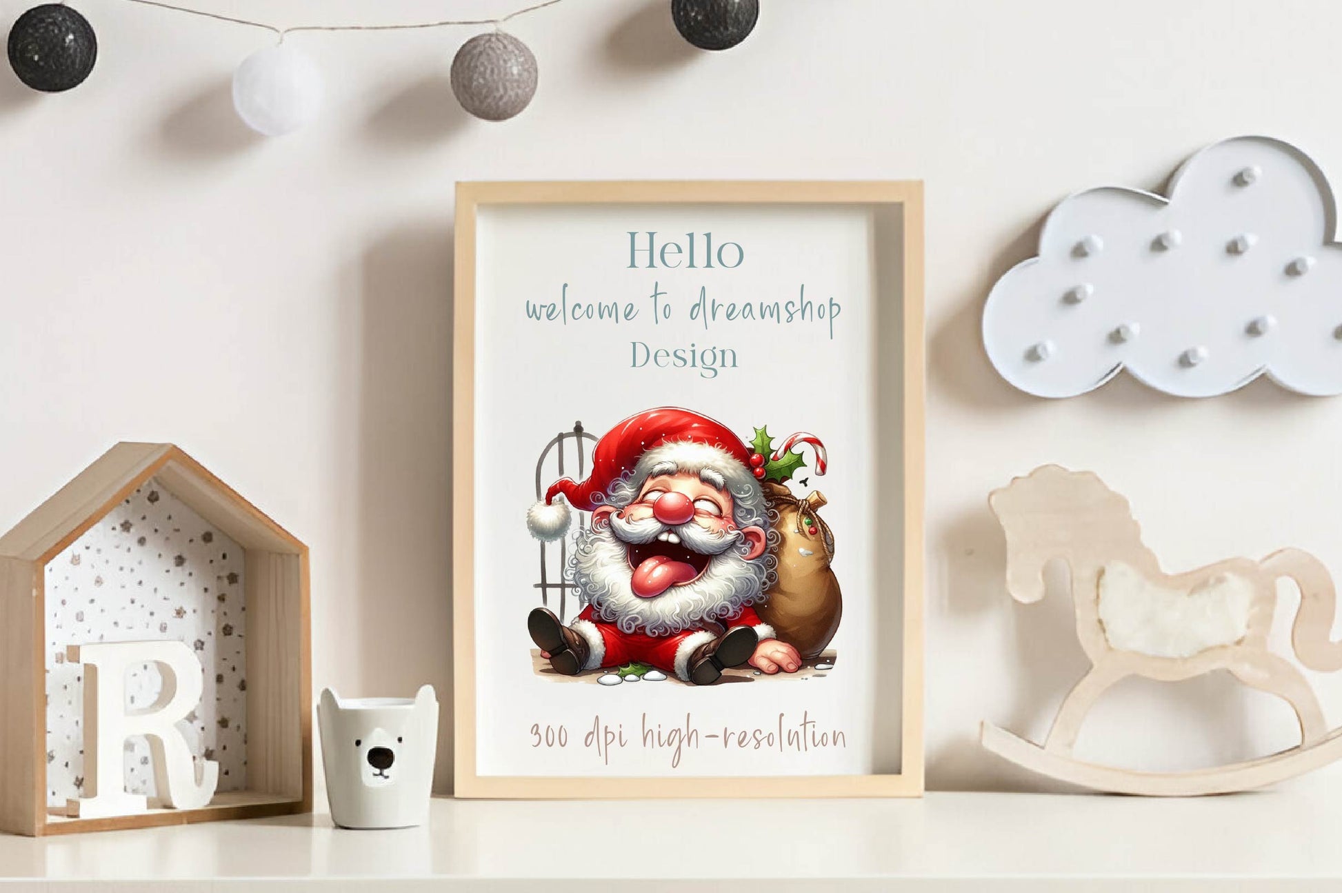 Sleeping Christmas Santa Claus Clipart Bundle - CraftNest - Digital Crafting and Art