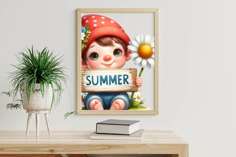 Cute Summer Gnome Clipart Bundle - CraftNest - Digital Crafting and Art