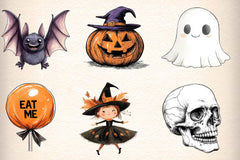 Vintage Halloween Clipart Bundle - CraftNest - Digital Crafting and Art