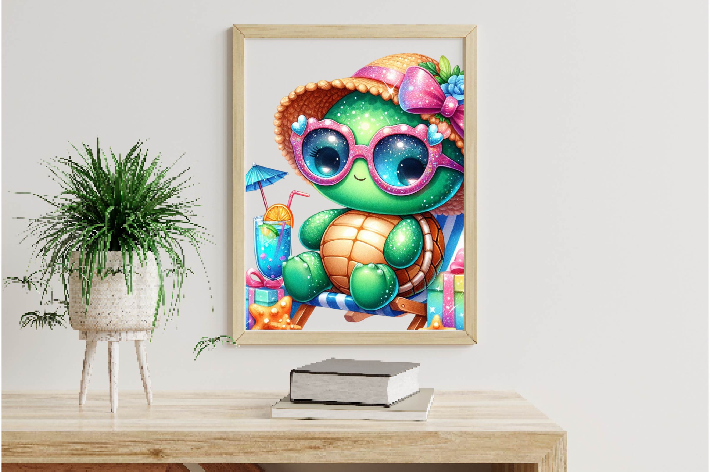 Chic Beach Sea Turtle Clipart Bundle - CraftNest - Digital Crafting and Art