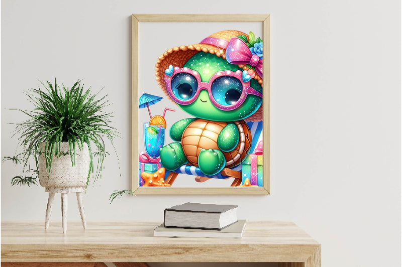 Chic Beach Sea Turtle Clipart Bundle - CraftNest - Digital Crafting and Art
