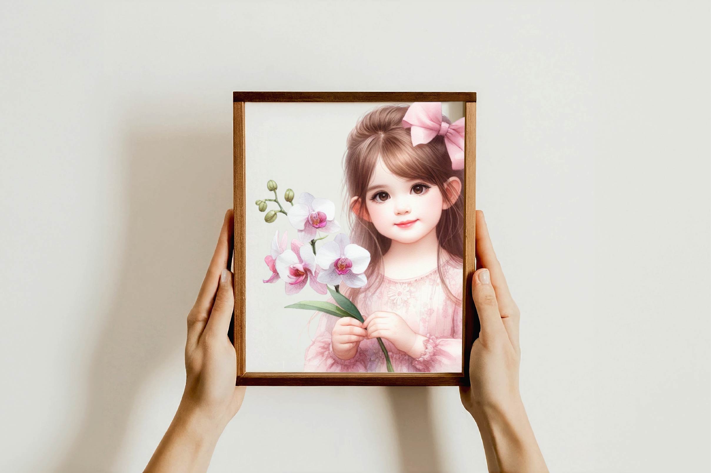 Little Girl With Floral Clipart Bundle - CraftNest - Digital Crafting and Art