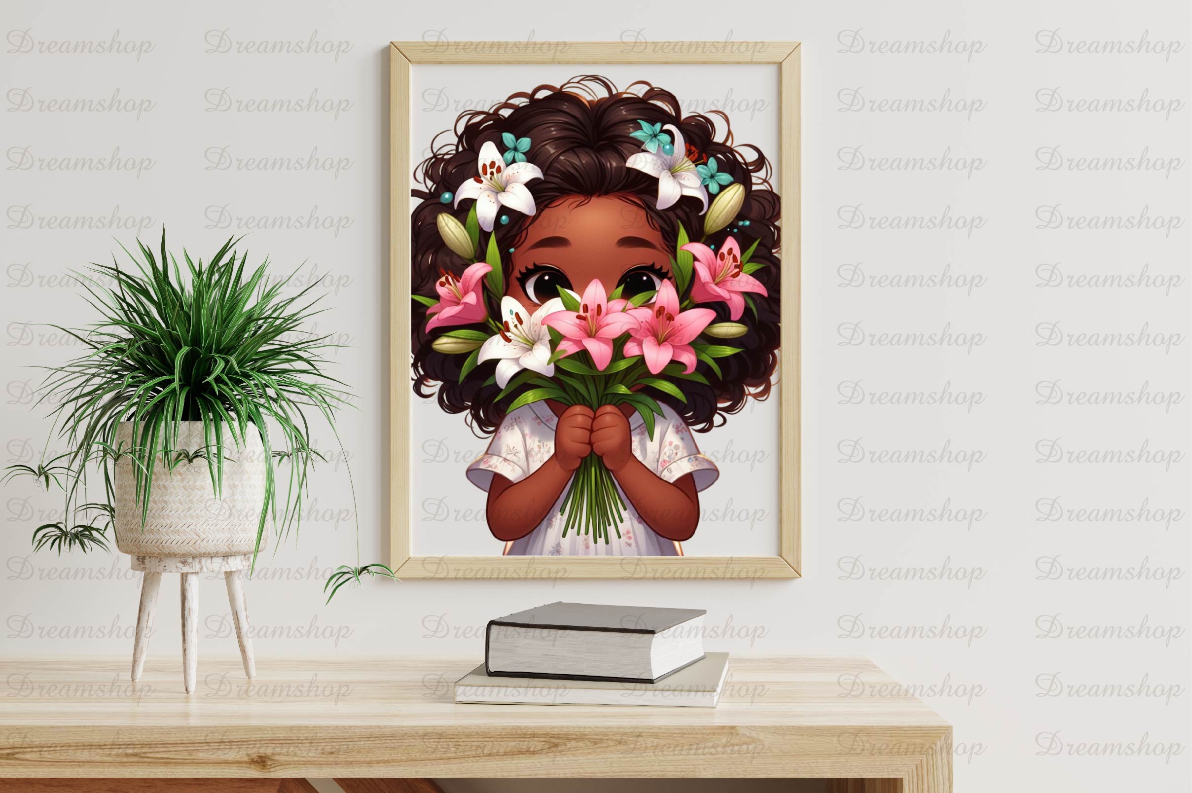 Little Girl With Bouquet Clipart Bundle - CraftNest - Digital Crafting and Art