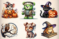 Halloween Animals Clipart Bundle - CraftNest - Digital Crafting and Art