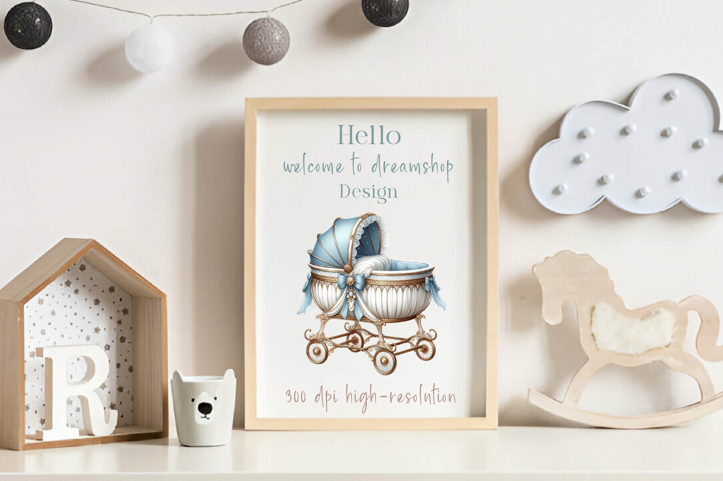 Baby Luxurious Bassinet Clipart Bundle - CraftNest - Digital Crafting and Art