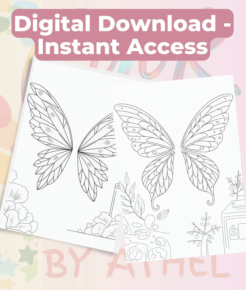 Fairy Wings Coloring Book Bundle - CraftNest - Digital Crafting and Art