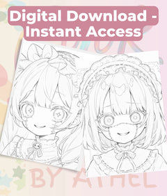 Creepy Kawaii Doll Coloring Book Bundle - CraftNest - Digital Crafting and Art