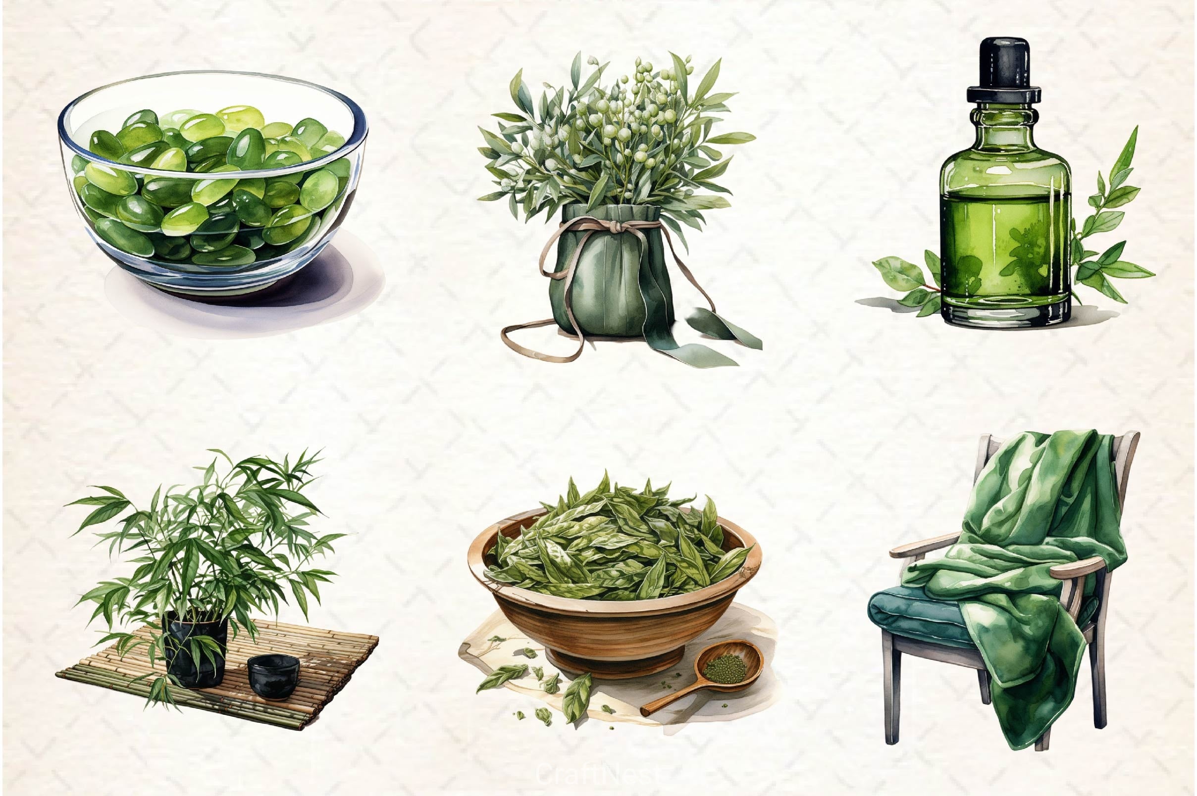 Spring Spa Day Clipart Bundle 2