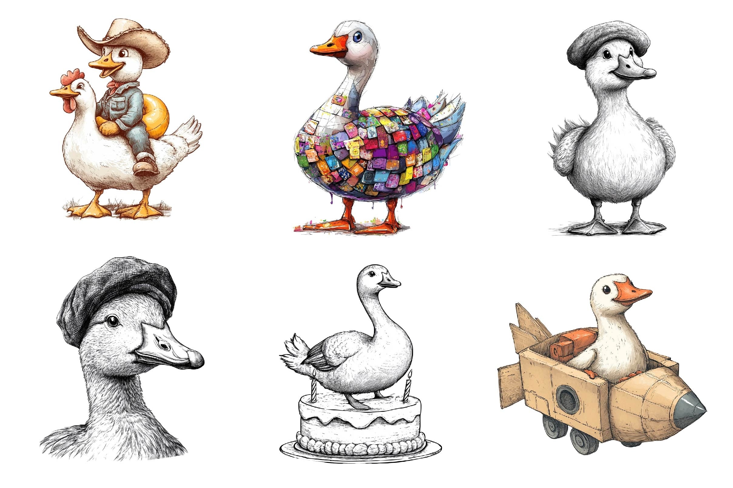 Silly Goose Clipart Bundle 1