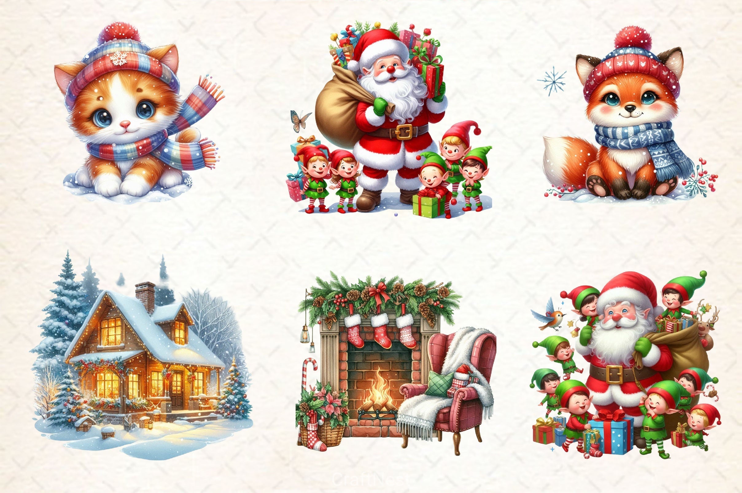 Winter Holiday Clipart Bundle 3