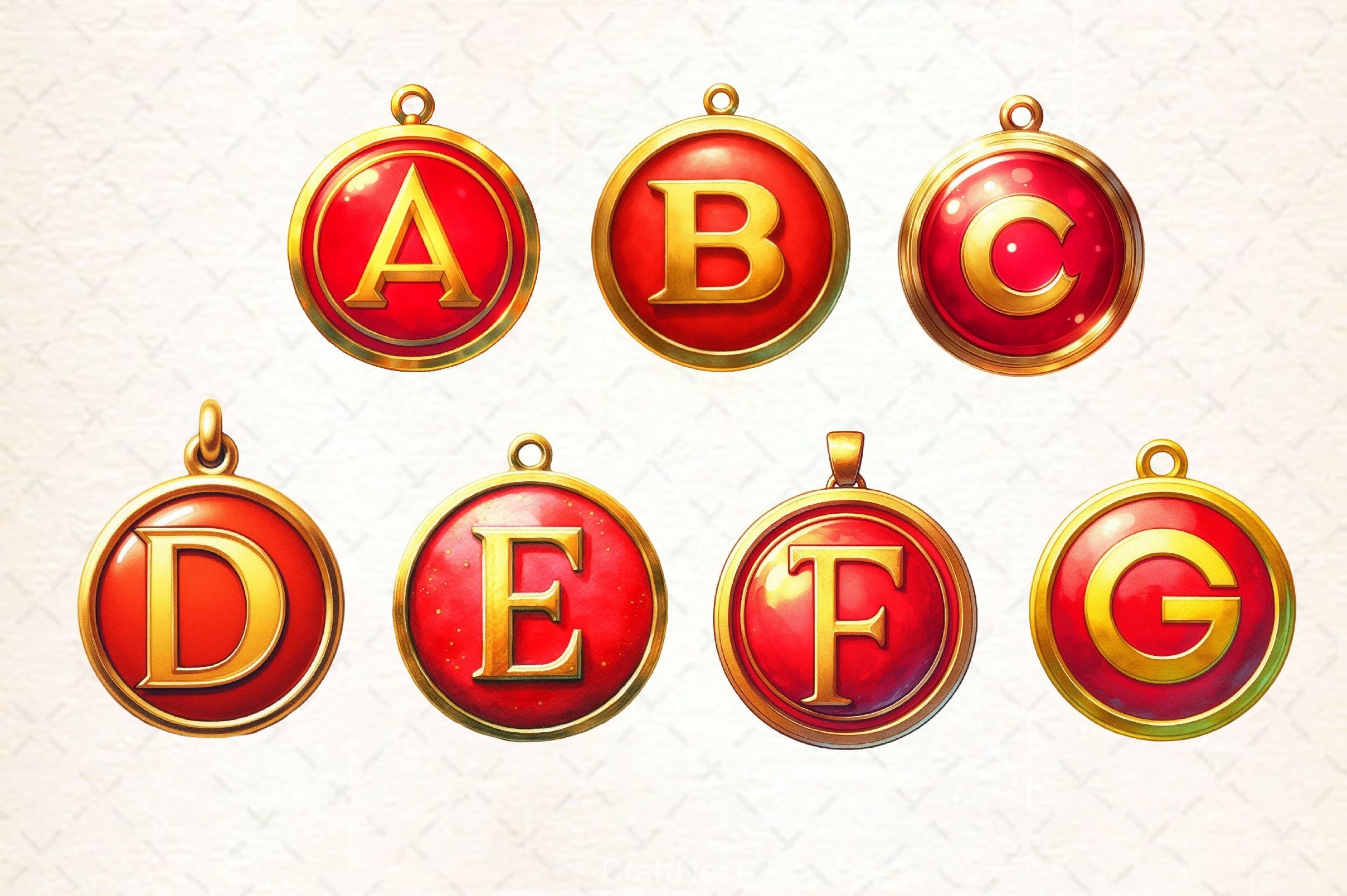 Christmas Ornaments Alphabet Clipart Bundle