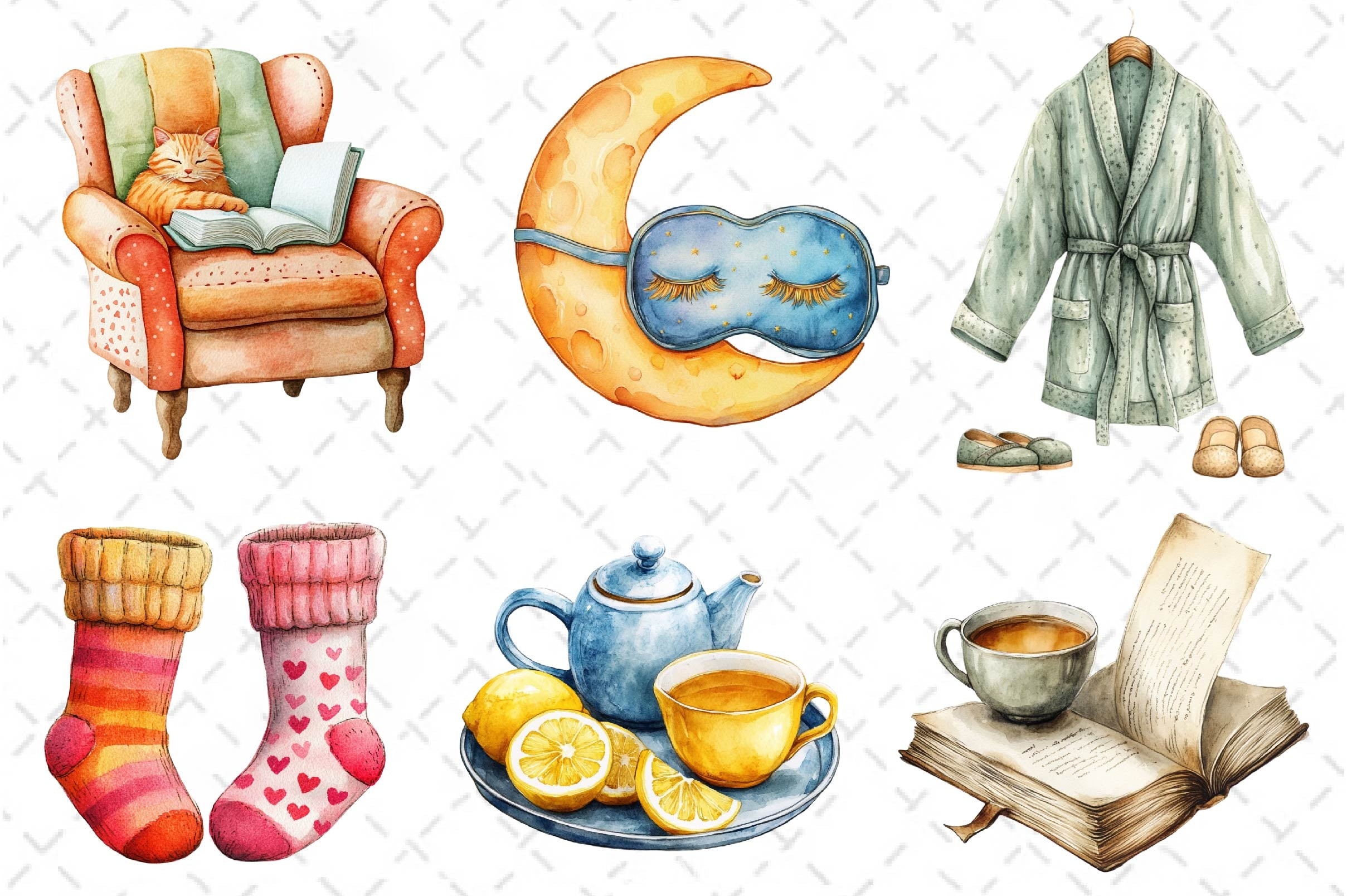 Cozy Evening Clipart Bundle
