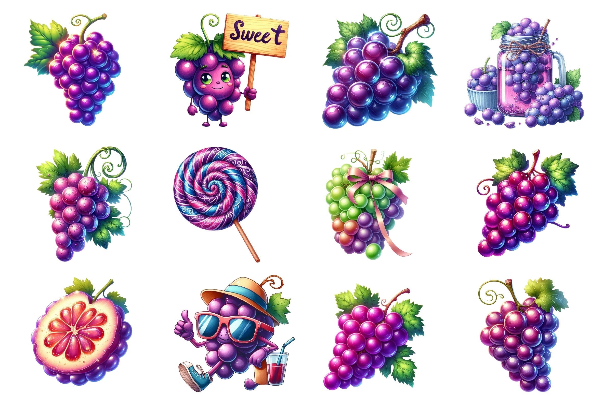 Grape Clipart Bundle 4