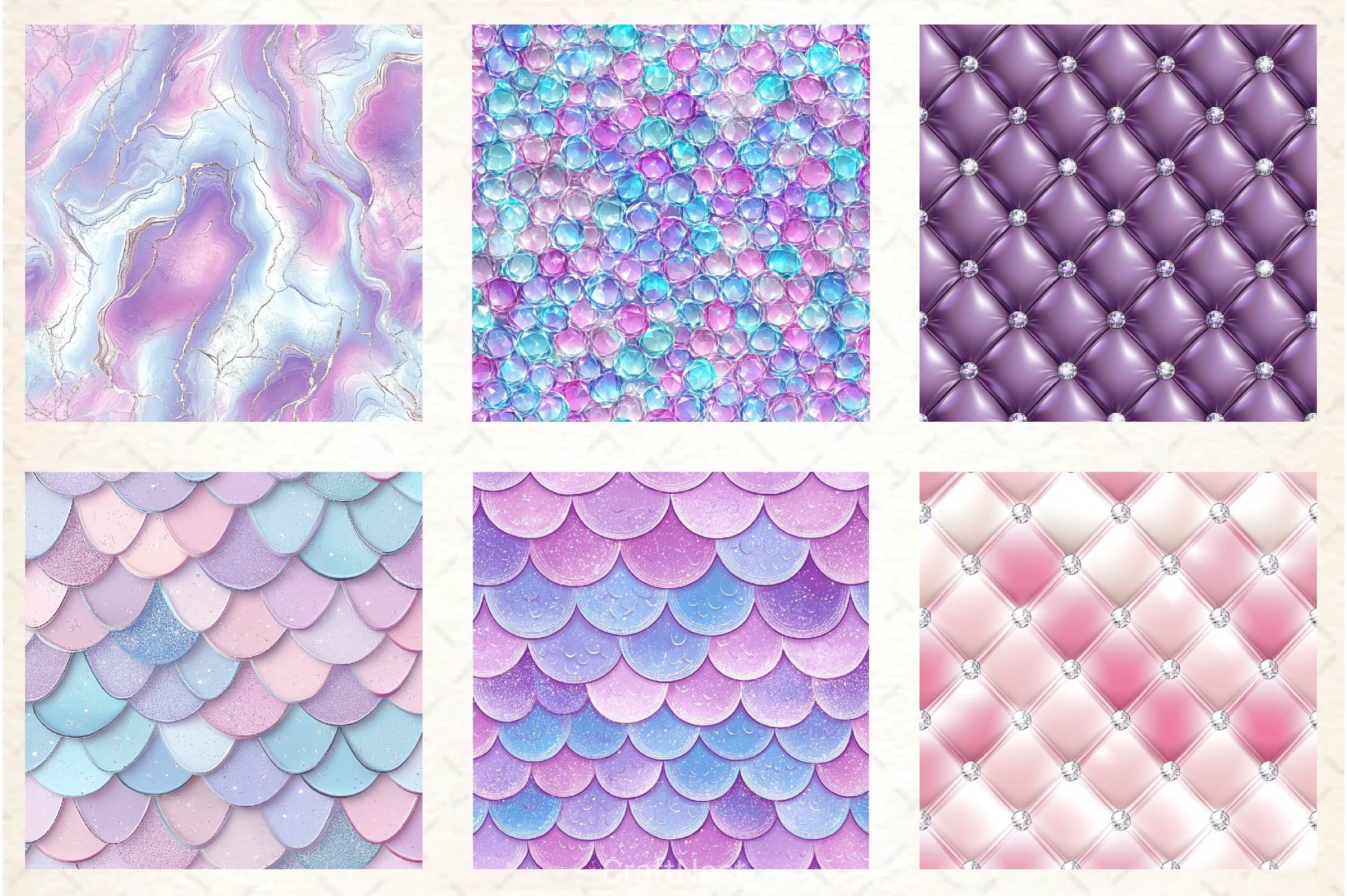 Mermaid Glam Digital Paper