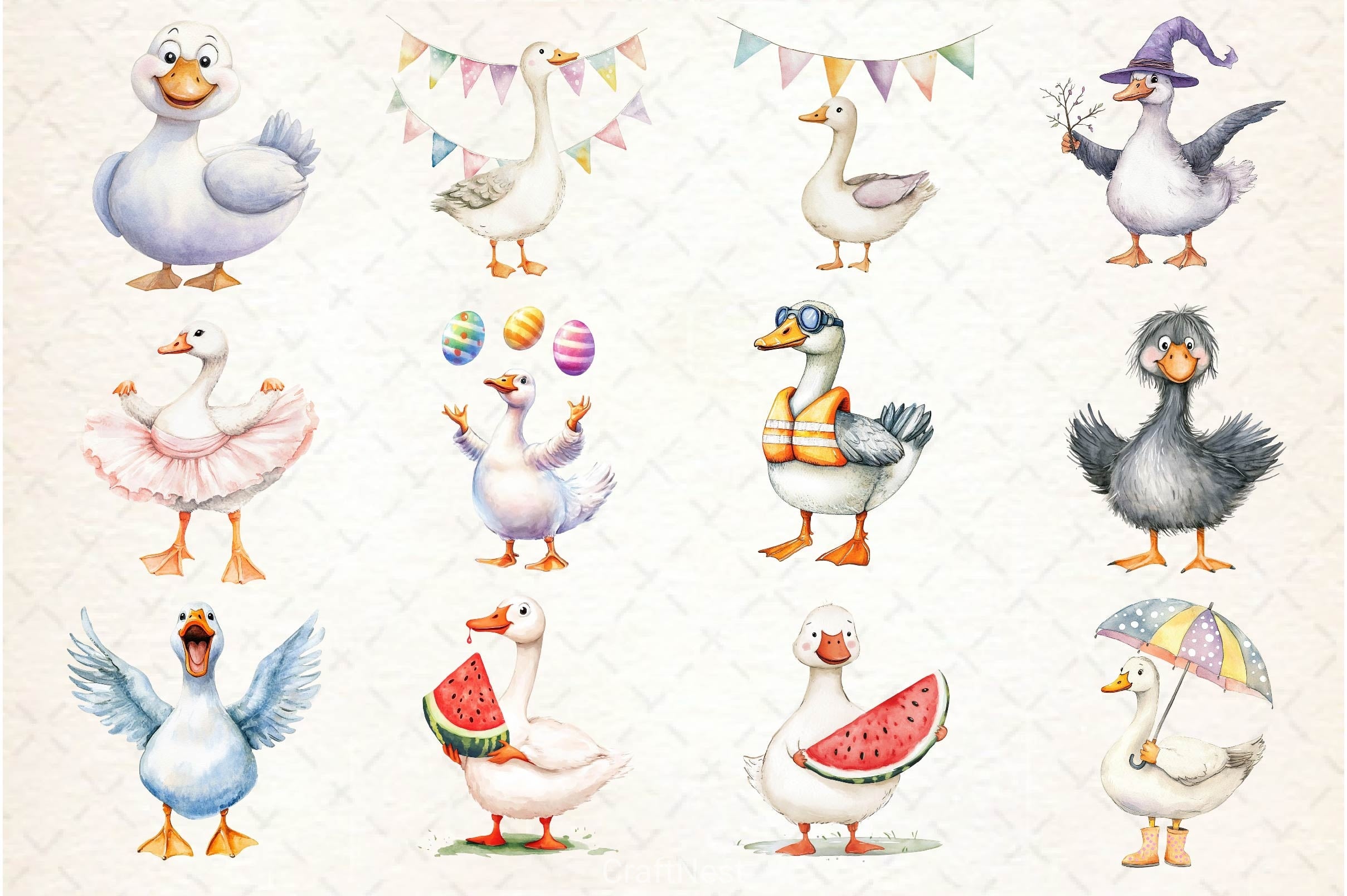 Silly Goose Clipart Bundle 5