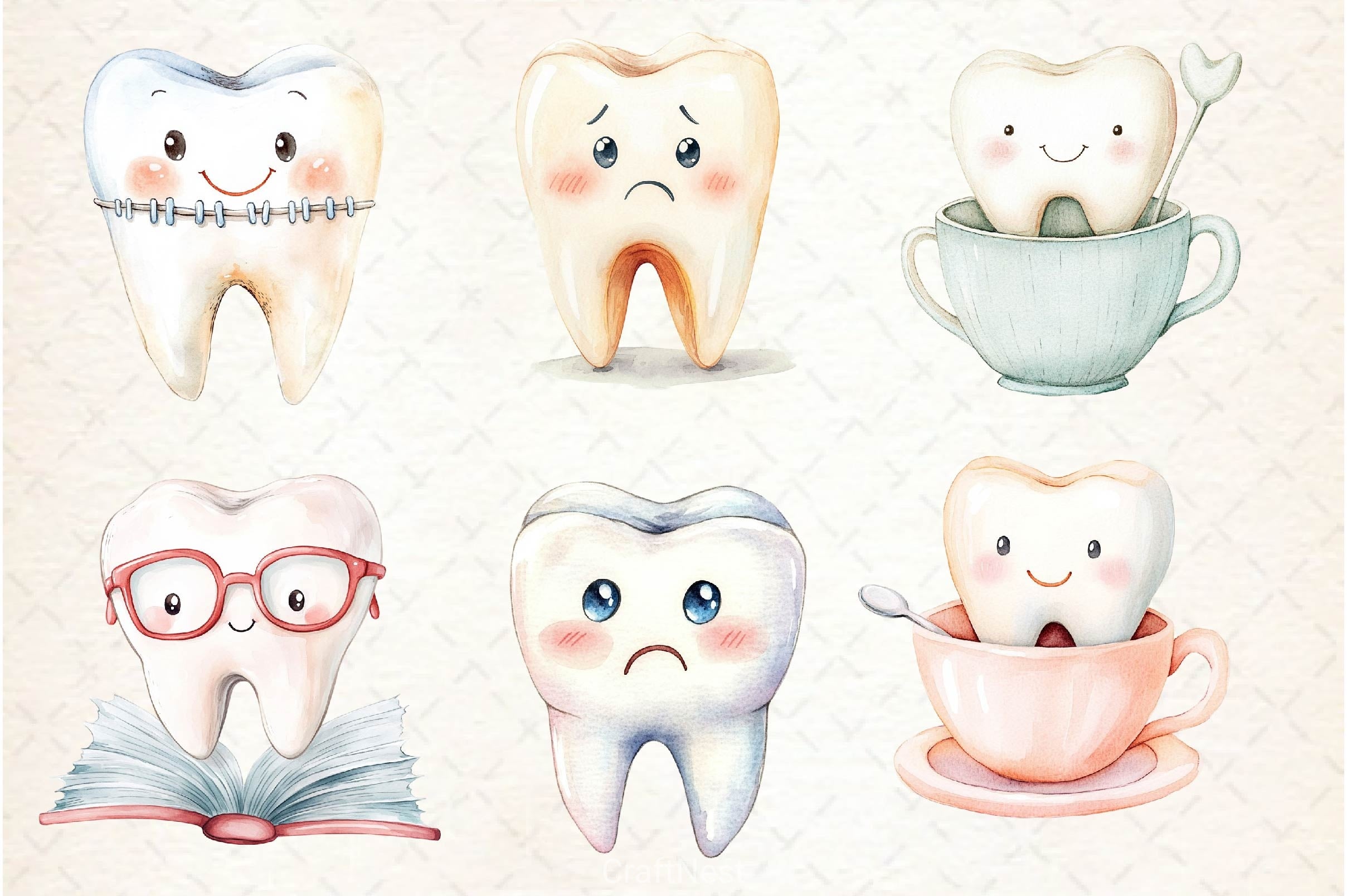 Dentist Tooth Clipart Bundle 4