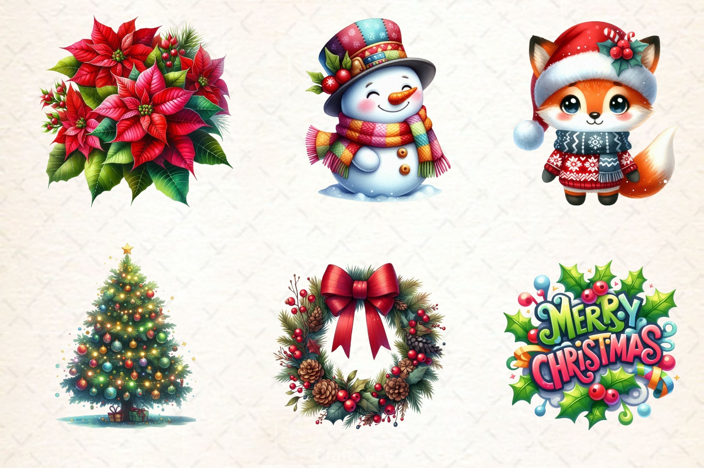 Adorable Christmas Clipart Bundle