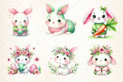 Cute Easter Bunny Clipart Bundle 9 - CraftNest - Digital Crafting and Art