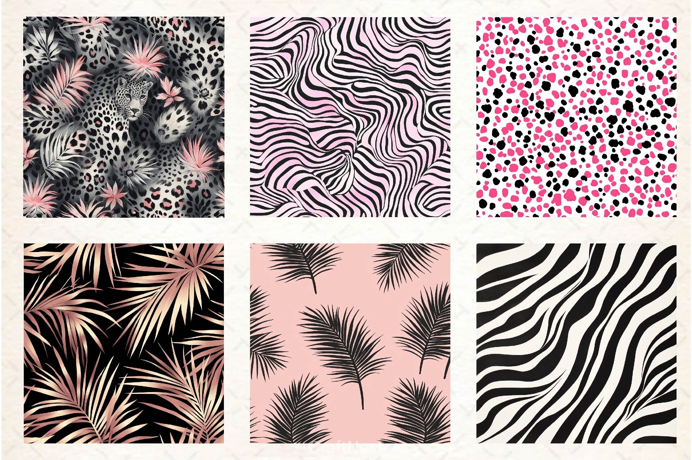 Pink Safari Digital Paper