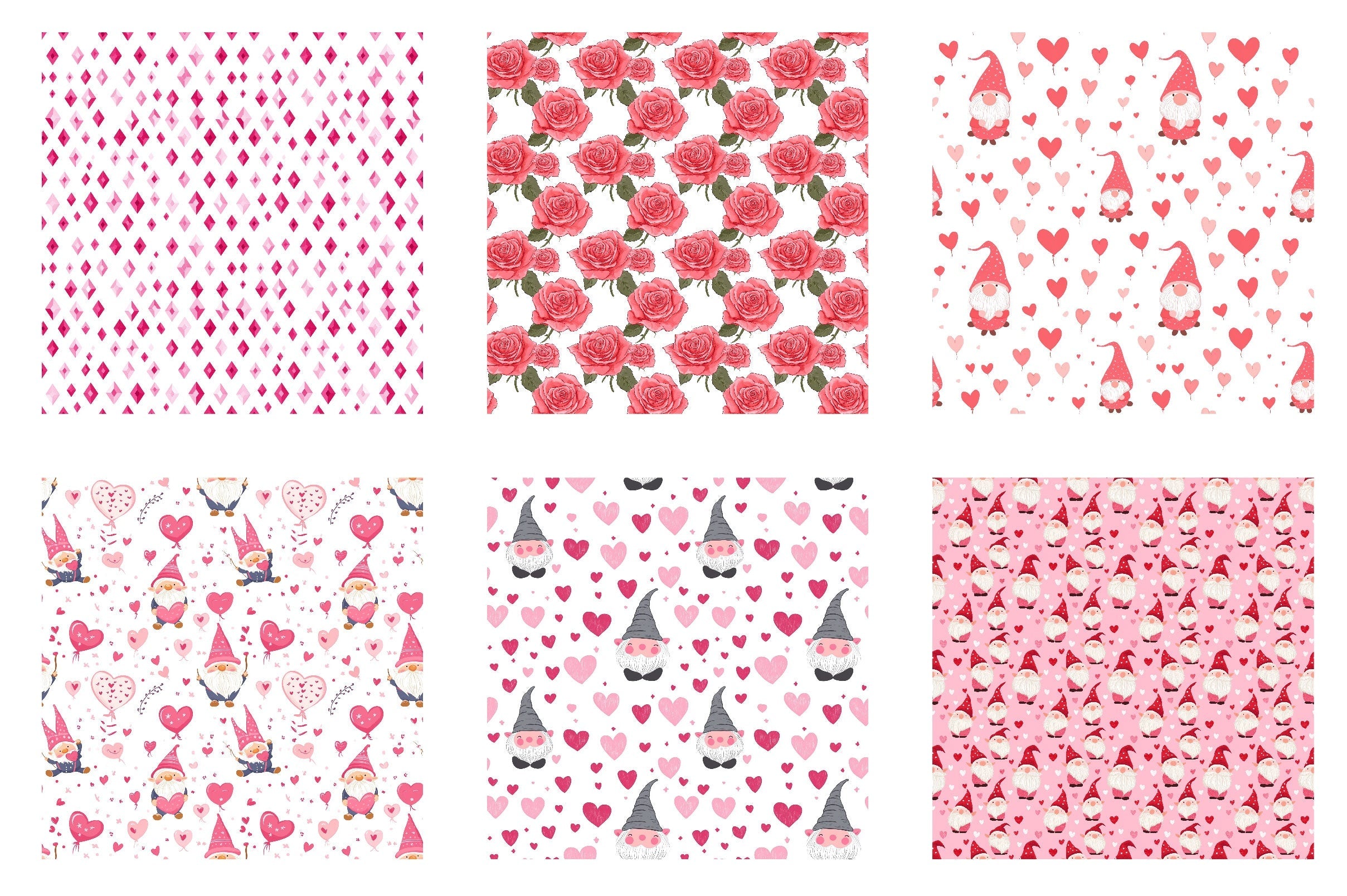 Valentine Gnome Digital Paper