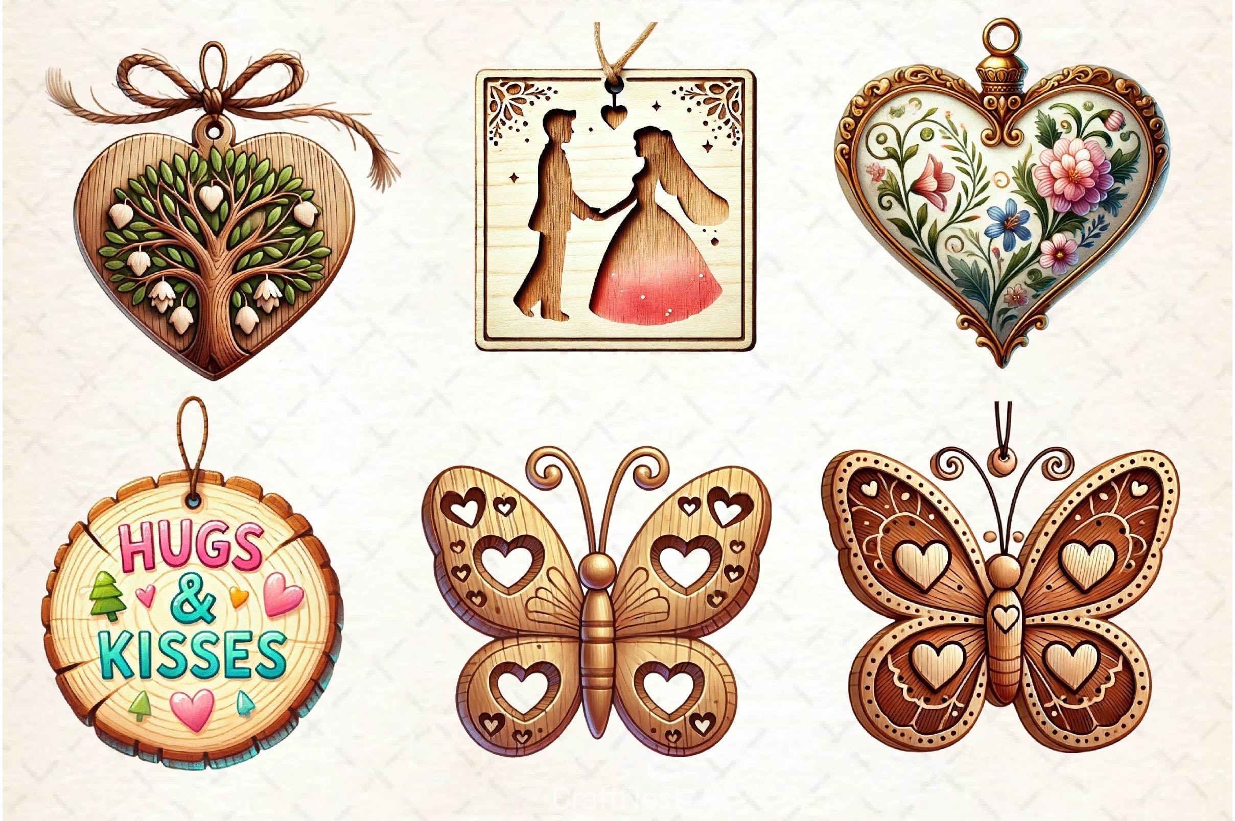 Ornament Valentine's Day Clipart Bundle