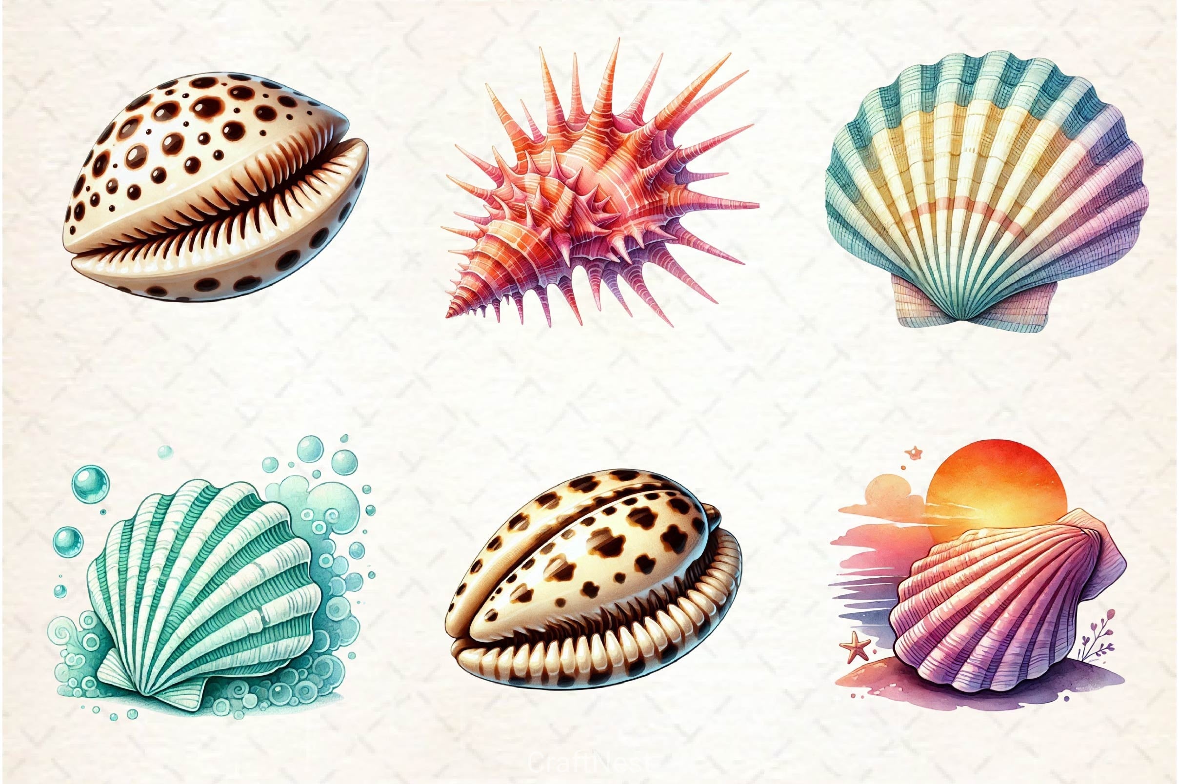 Seashells Clipart Bundle 2
