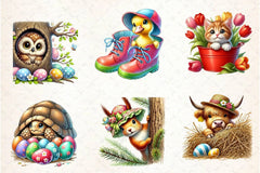 Peeking Easter Animal Clipart Bundle 2 - CraftNest - Digital Crafting and Art
