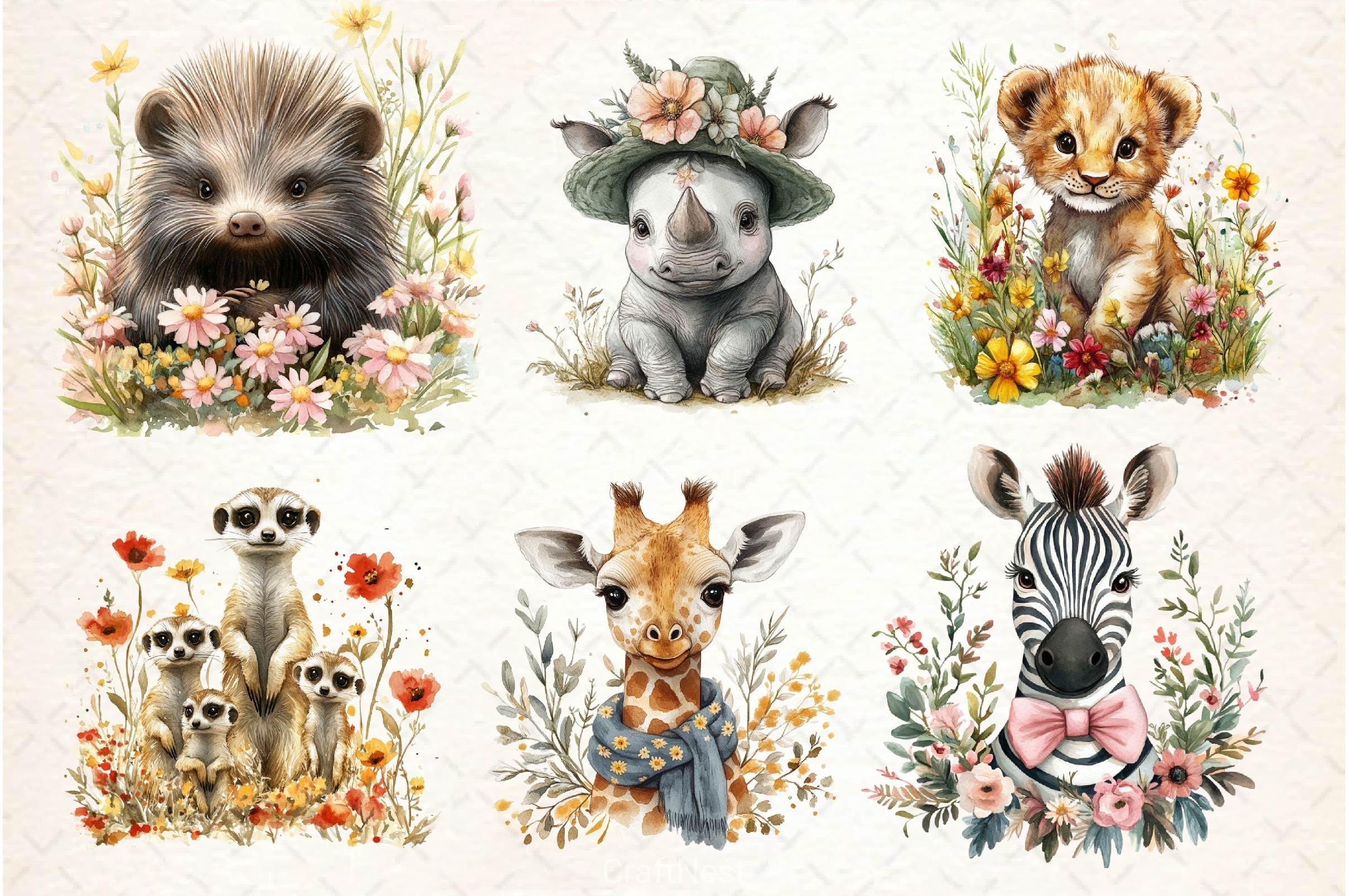 Spring Safari Time Clipart Bundle 2