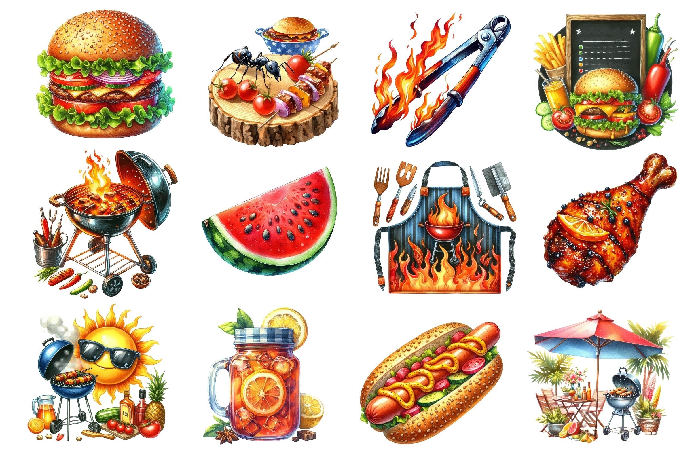 Summer BBQ Party Clipart Bundle 2