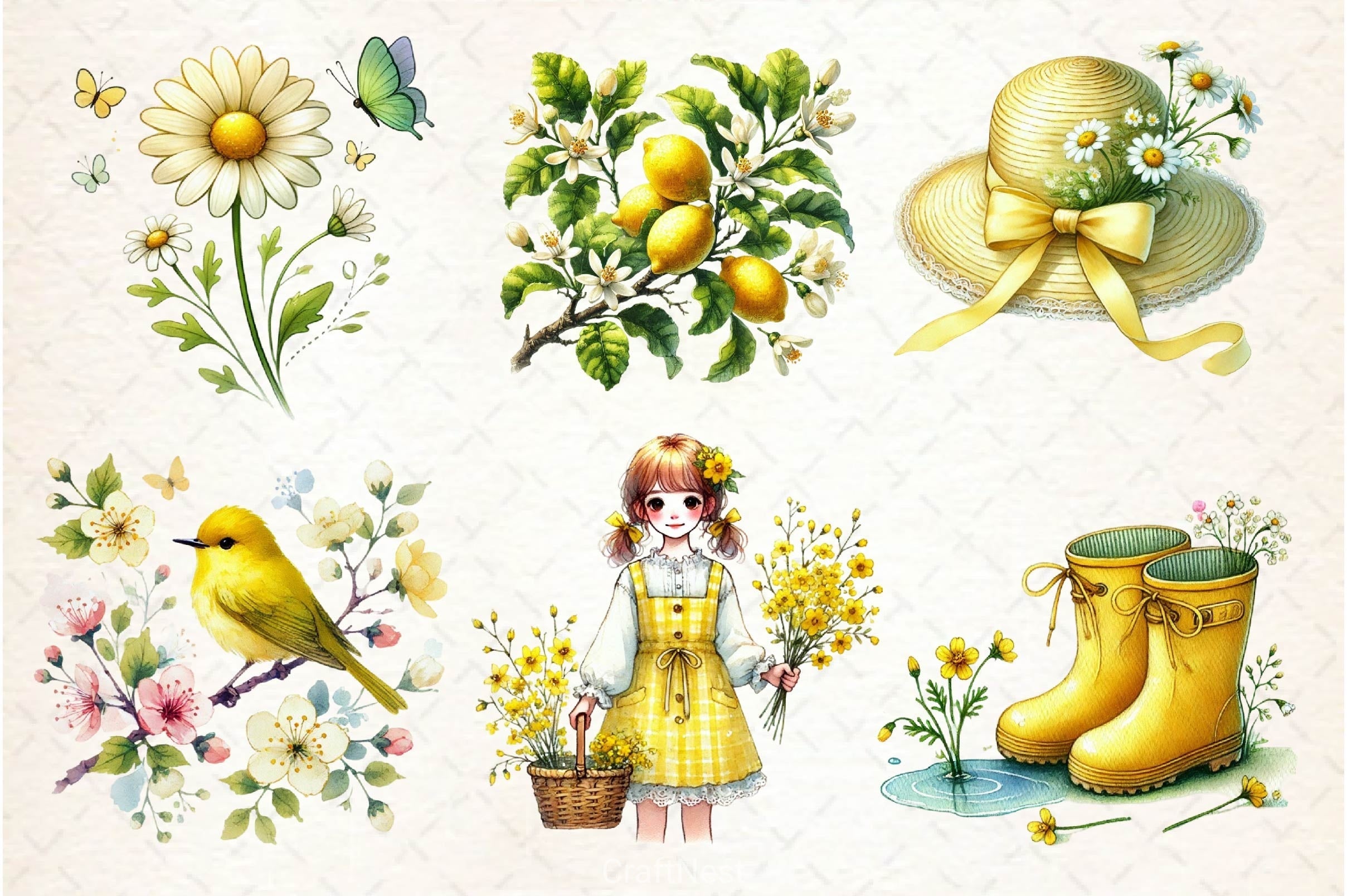 Soft Spring Clipart Bundle 3