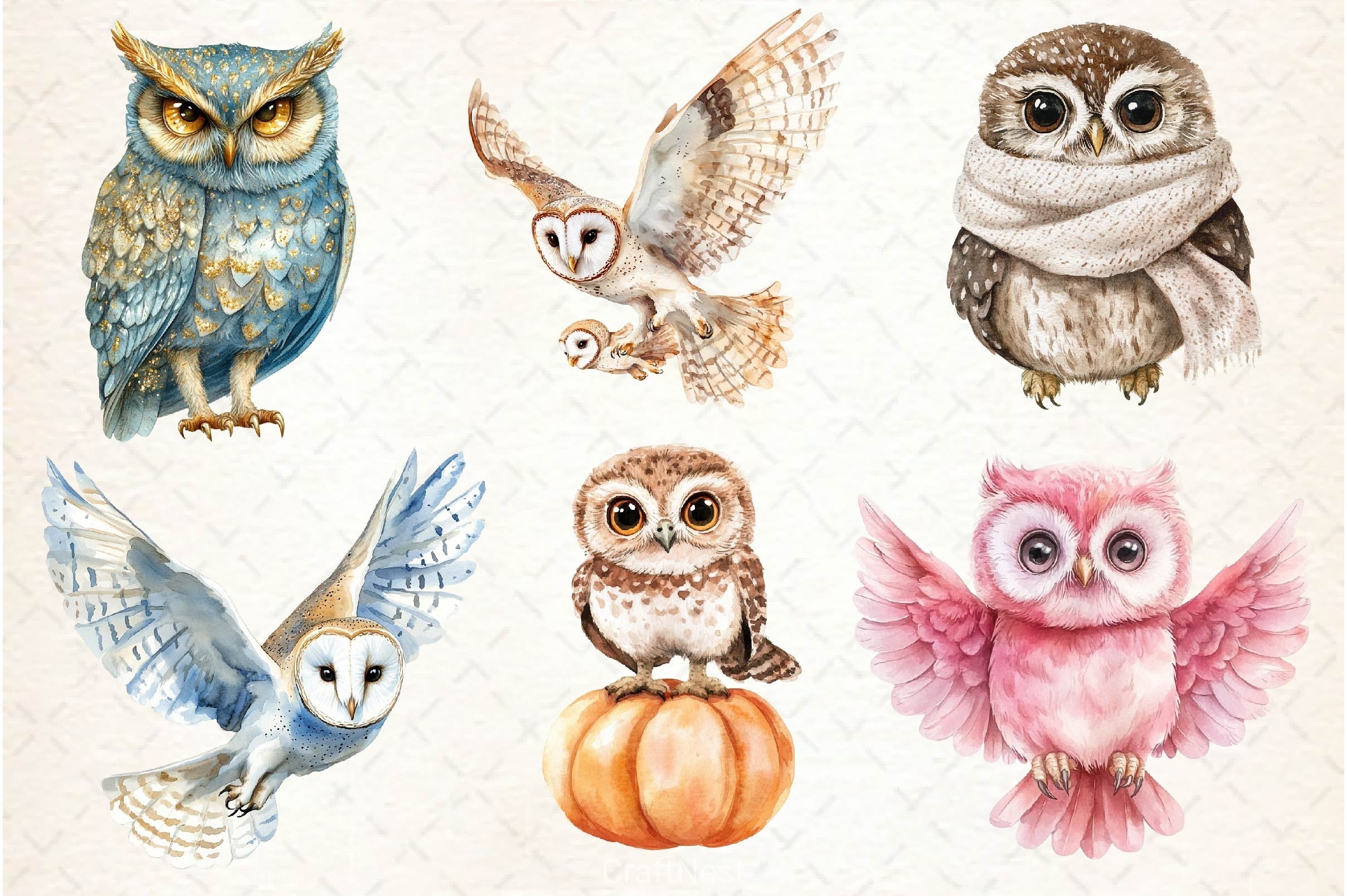 Owl Owlet Clipart Bundle 2