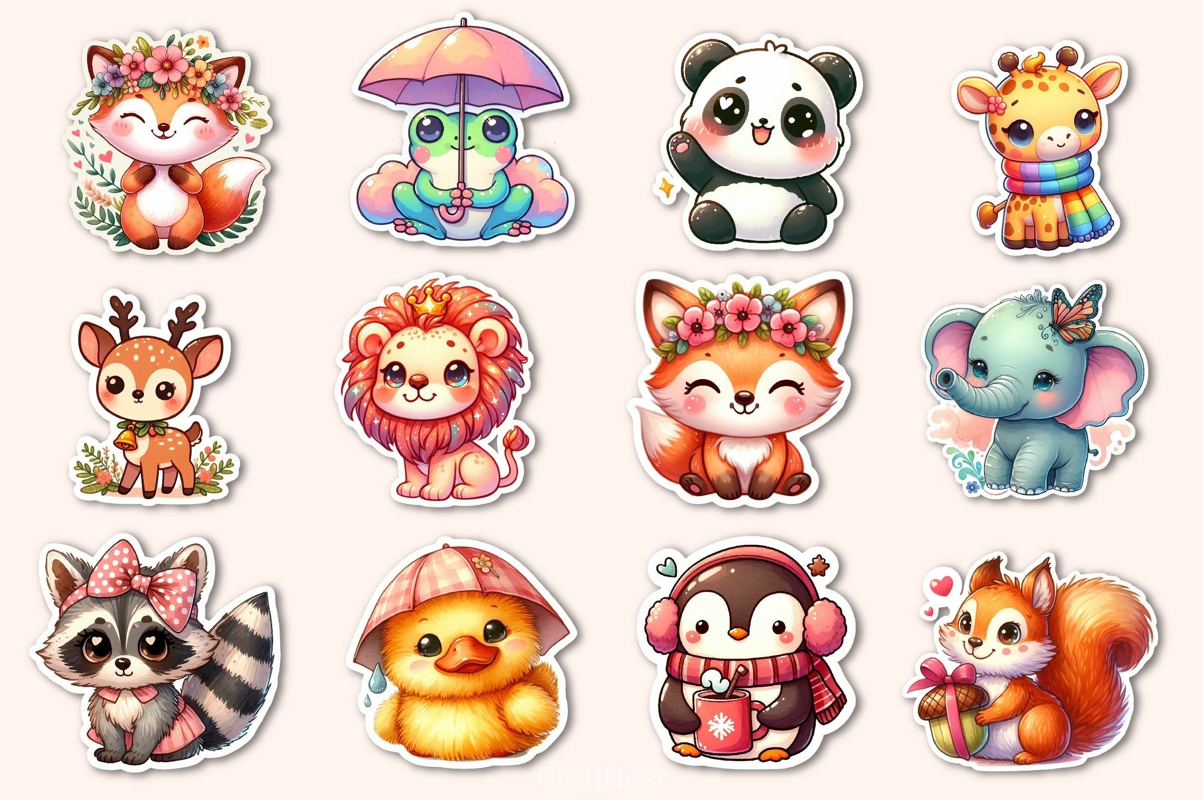 Cute Animals Clipart Bundle 7