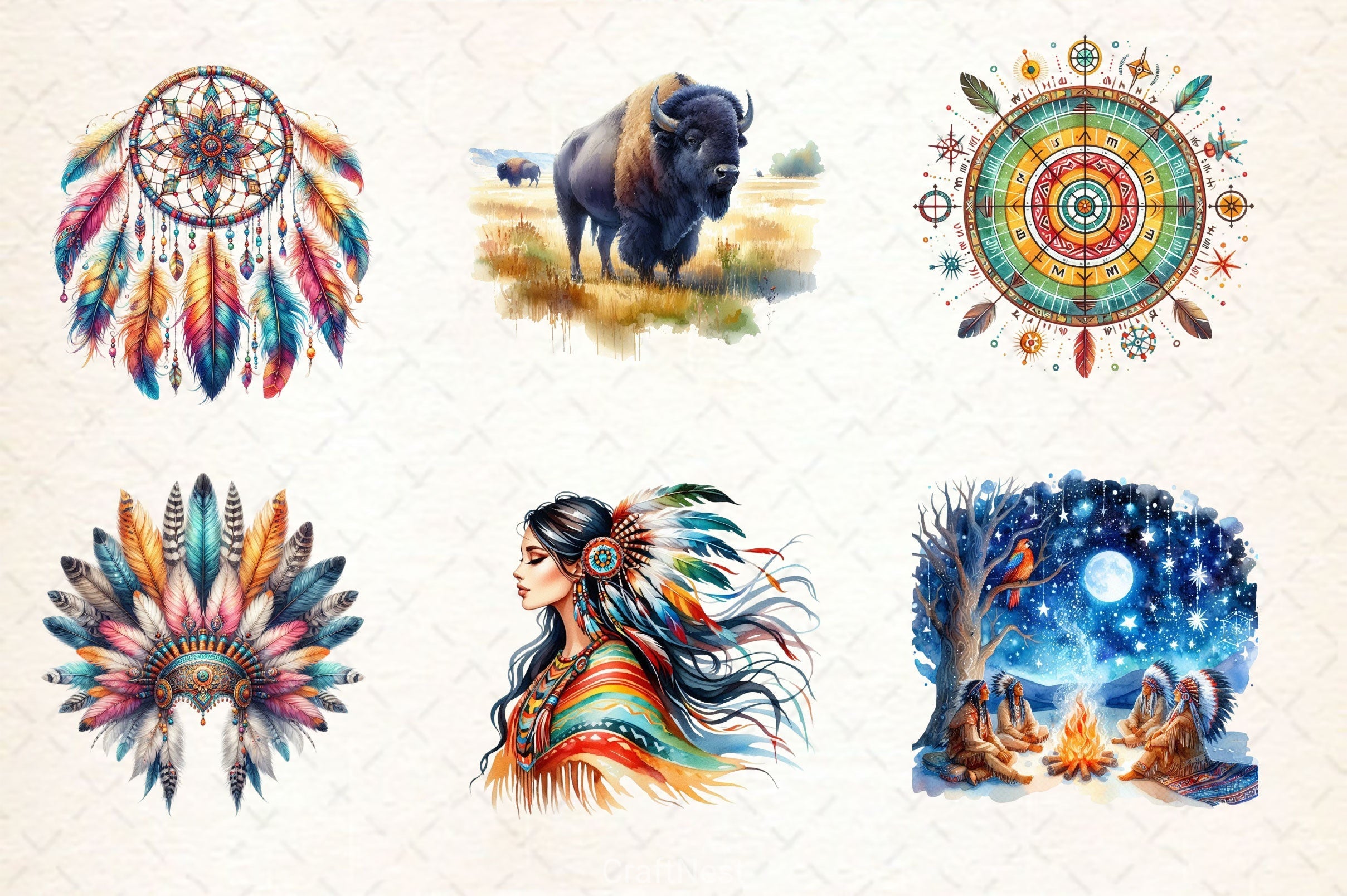Native American Heritage Clipart Bundle 2
