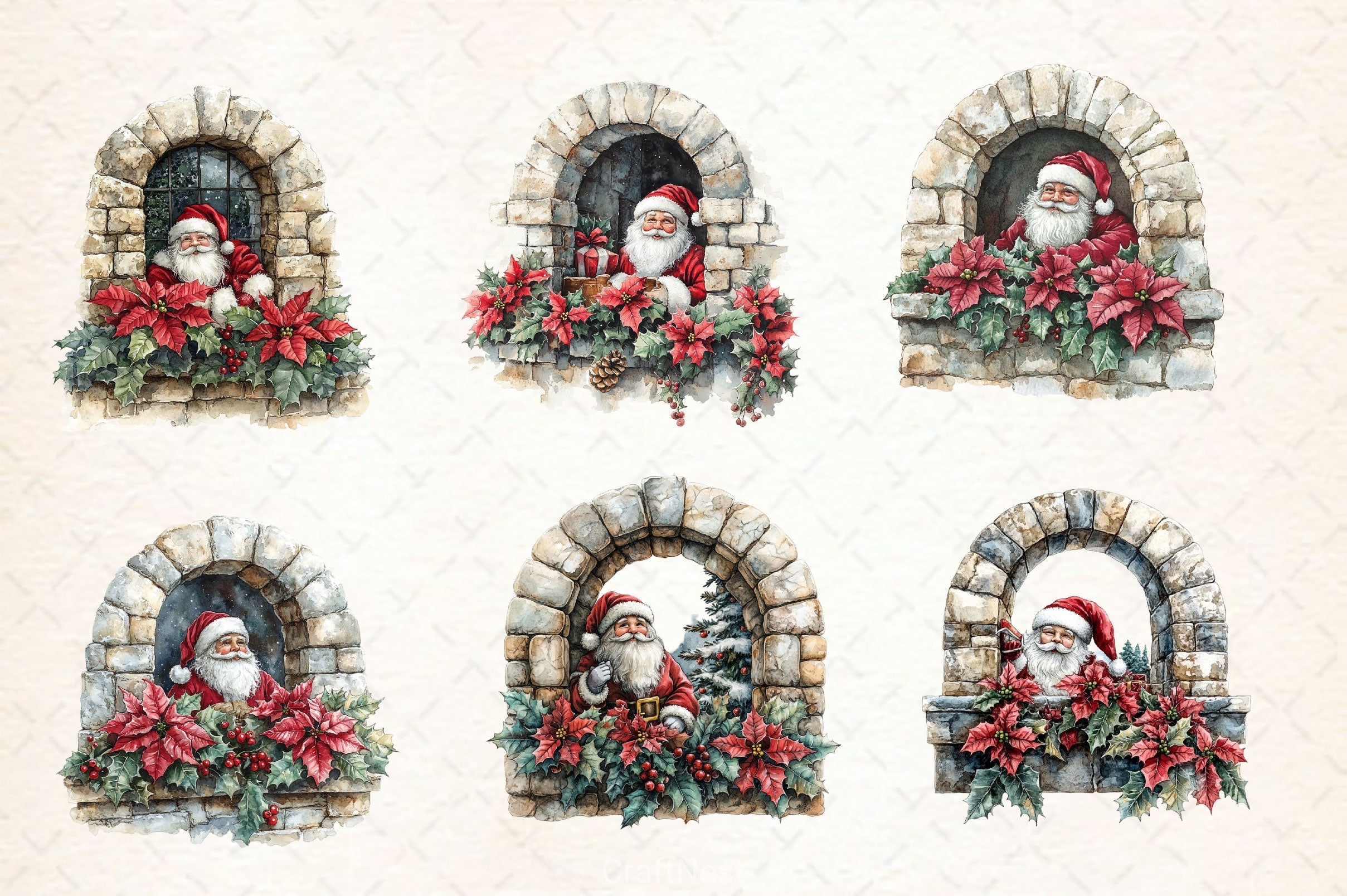 Santa Claus Clipart Bundle 4