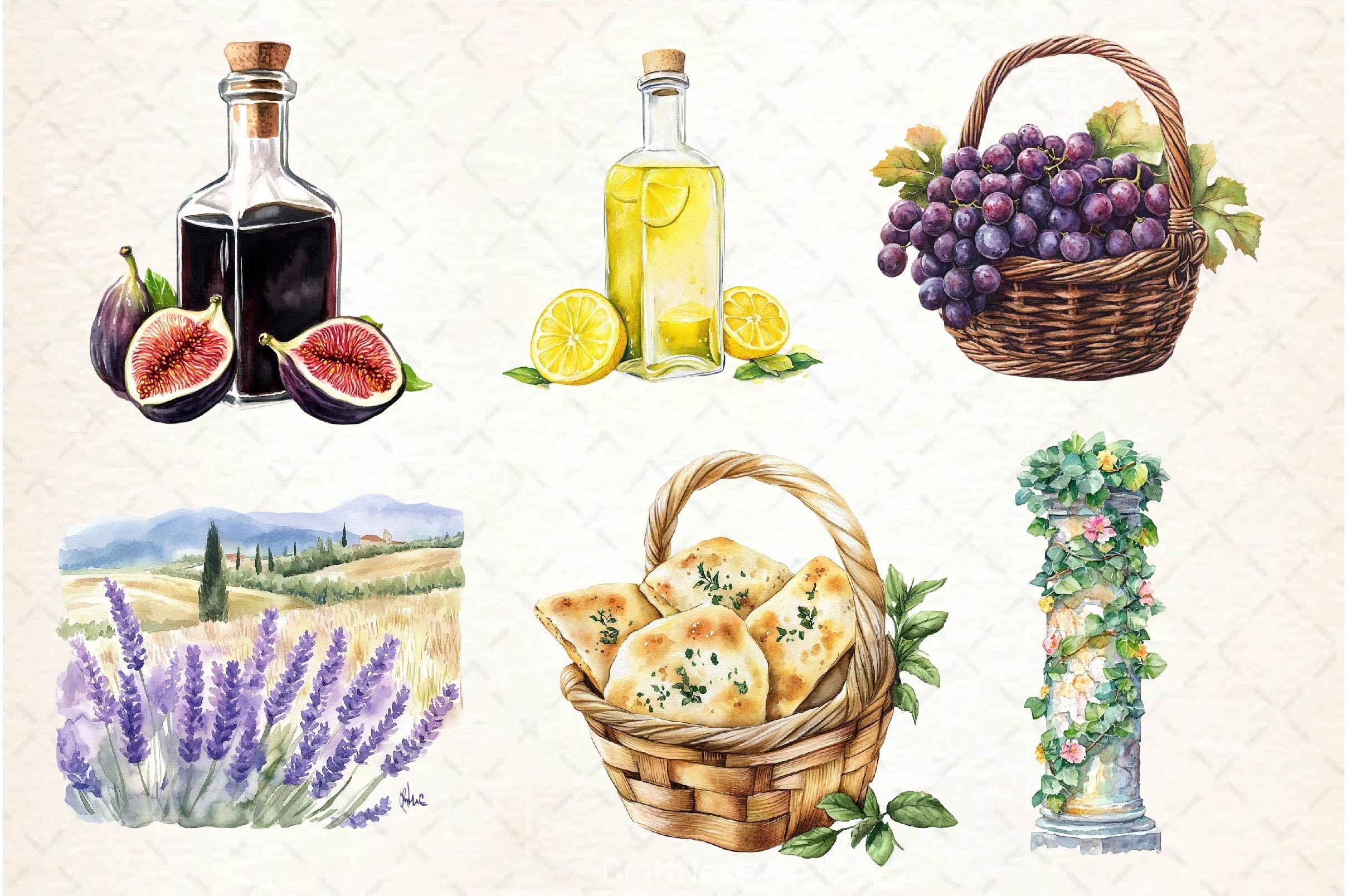 Italian Spring Clipart Bundle 2
