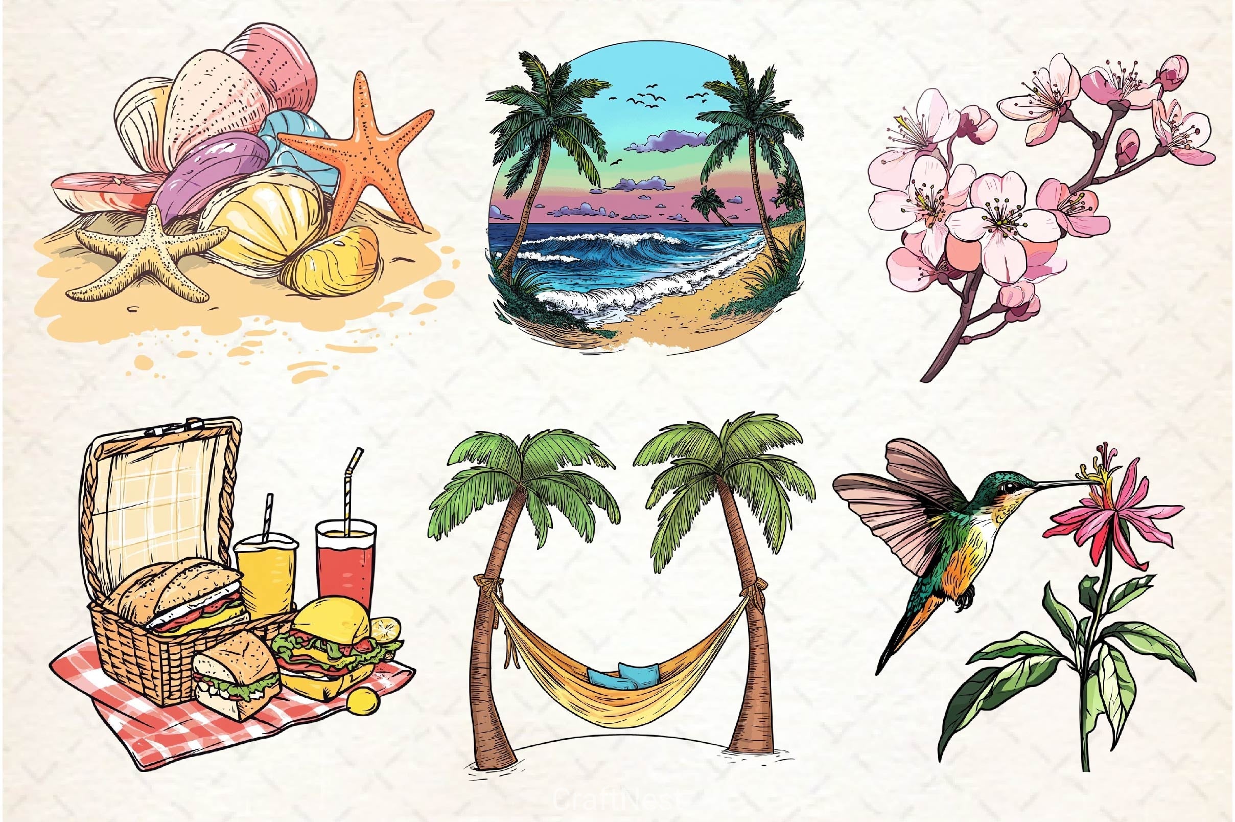 Spring Summer Collection Clipart Bundle 2