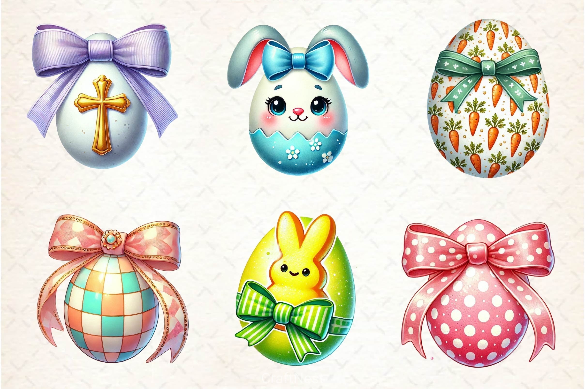 Easter Egg Easter Clipart Bundle 4
