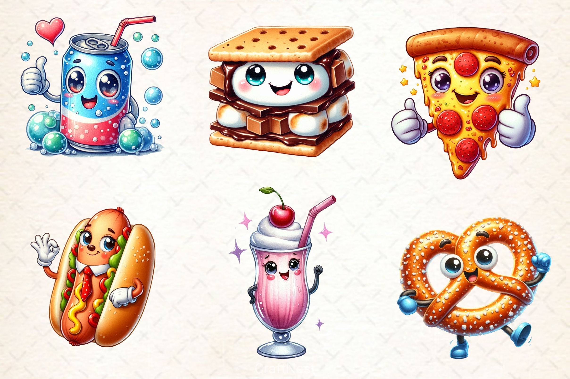 Cute Food Clipart Bundle