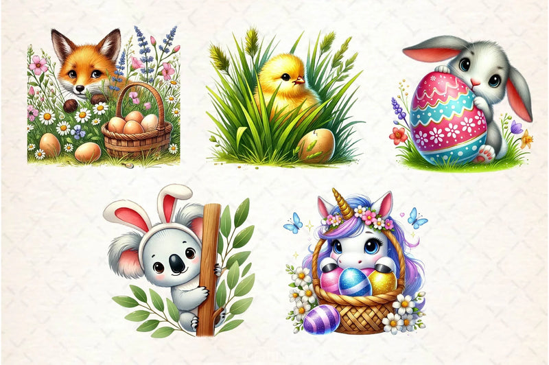 Peeking Easter Animal Clipart Bundle 2 - CraftNest - Digital Crafting and Art