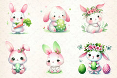 Cute Easter Bunny Clipart Bundle 9 - CraftNest - Digital Crafting and Art