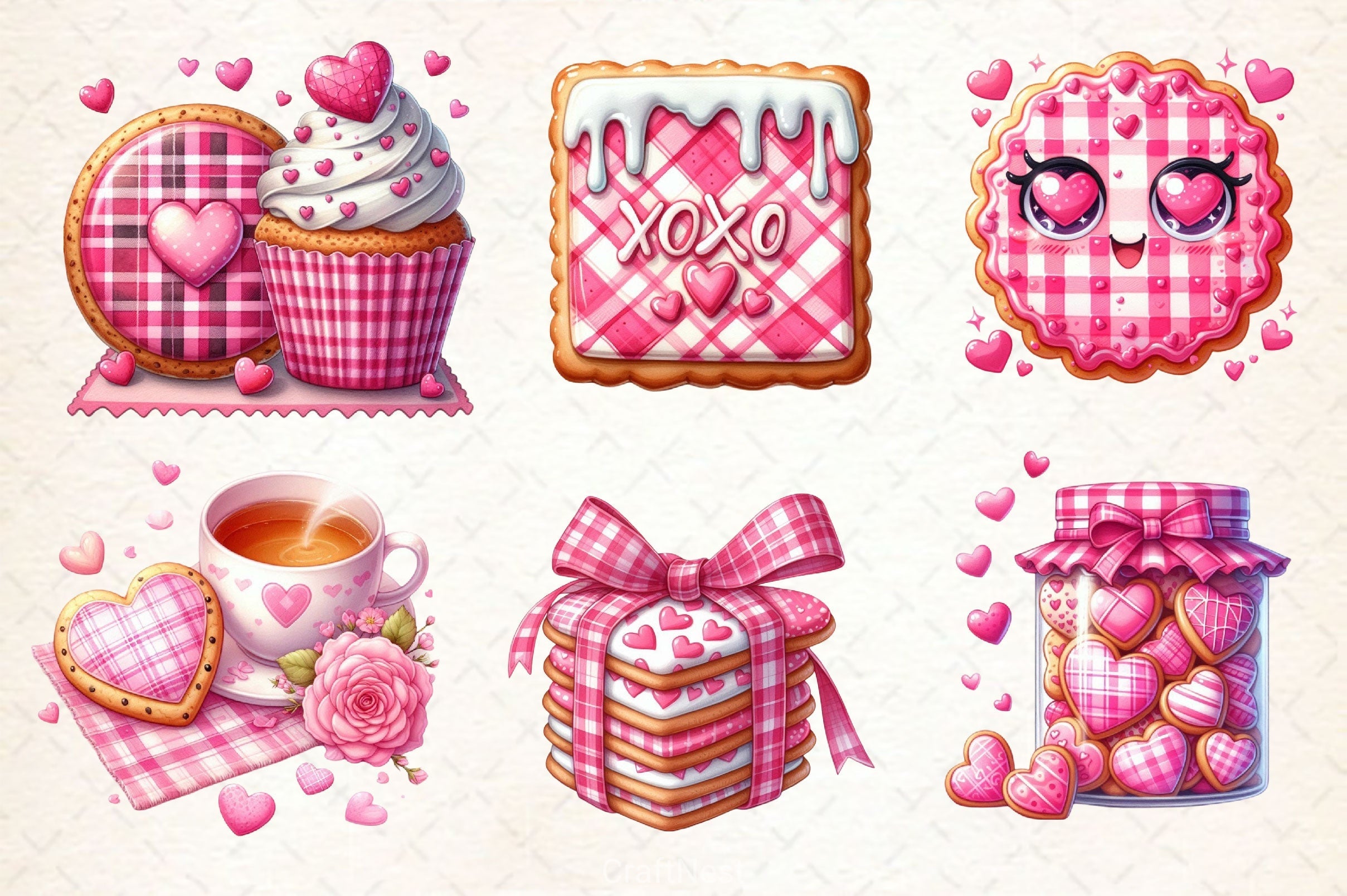 Coquette Valentine Clipart Bundle 3